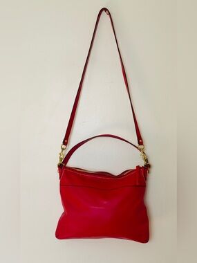Coach Legacy Perforated Penny Shoulder Bag Red Leather Messenger - 22421 Vintage